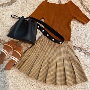 Pattern mini skirt